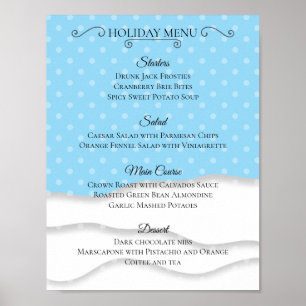Weihnachtsabend Party Catering Menü Poster