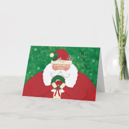 Weihnachtsabend Sankt personalisiert Feiertagskarte