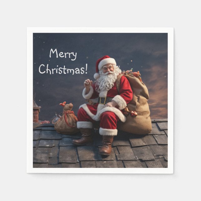 Weihnachtsabend Serviette (Vorderseite)