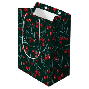 Weihnachtsabend - traditionelle Weihnachtsverpacku Mittlere Geschenktüte