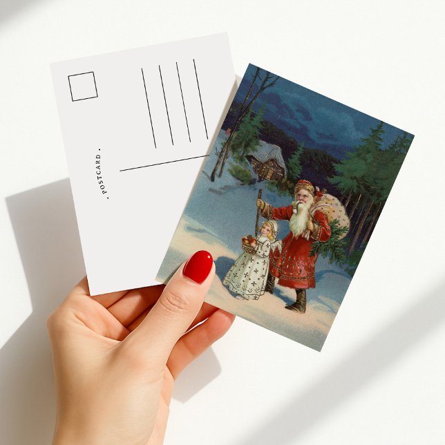 Weihnachtsabend | Vintager Urlaub Postkarte (Von Creator hochgeladen)