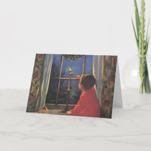 Weihnachtsabend von Jessie Willcox Smith Feiertagskarte