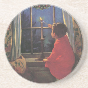Weihnachtsabend von Jessie Willcox Smith Sandstein Untersetzer