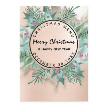 Weihnachtsabend Wintermenü Blush Bloral