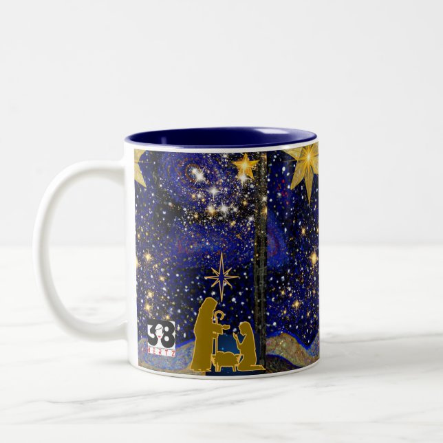 Weihnachtsabend Zweifarbige Tasse (Links)