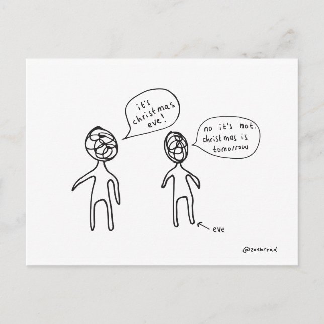 Weihnachtsabendspostkarte Feiertagspostkarte (Vorderseite)