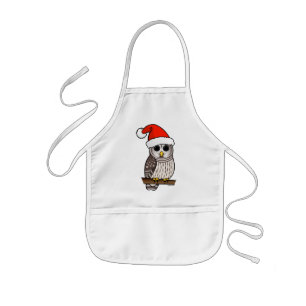 Weihnachtsabgehaltene Eule Sankt Kinderschürze