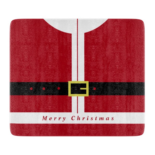 Weihnachtsabschneider Geschenk Weihnachtsmann Desi Schneidebrett (Vorderseite)