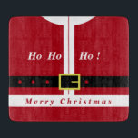 Weihnachtsabschneider Schneidebrett<br><div class="desc">Frohe Weihnachts Weihnachtsmann Design Funny Cutting Board von MIGNED - Anpassbar</div>