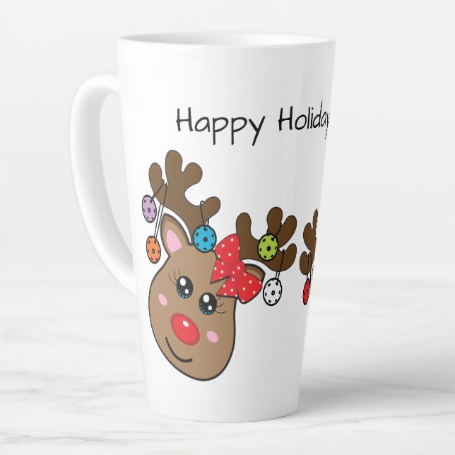 Weihnachtsabstimmung mit Reindeen, Sondertext Milchtasse (Linke Ecke)