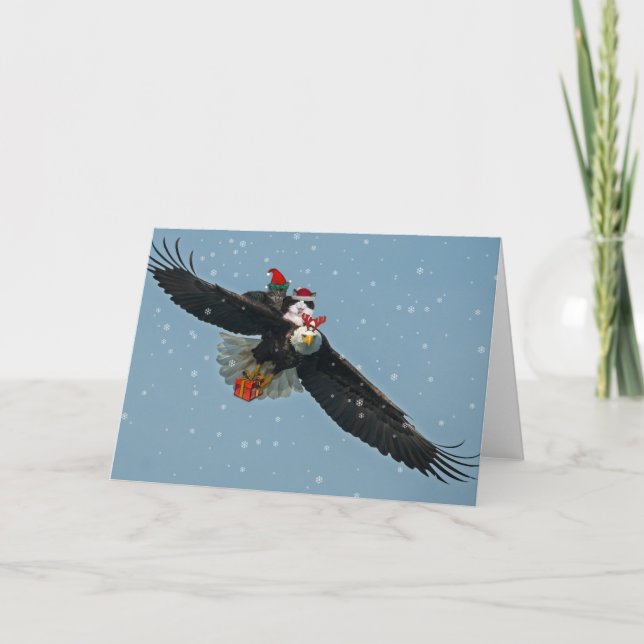 Weihnachtsadler mit Asio und Otis Feiertagskarte (Vorderseite)