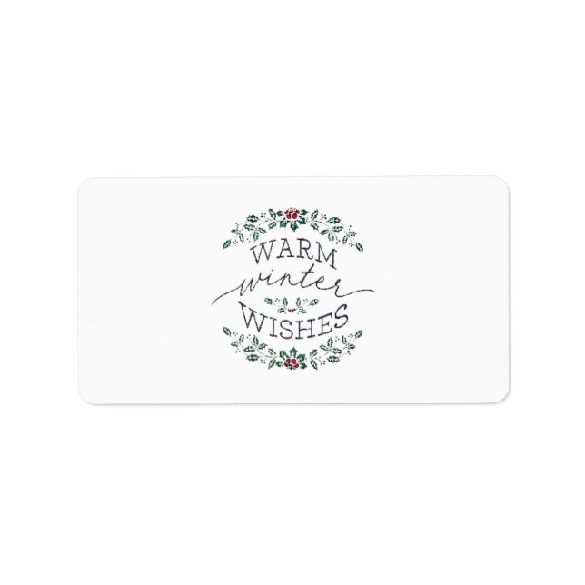 Weihnachtsadressen-Etiketten SAASONAL Adressaufkleber (Vorne)