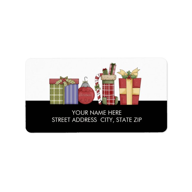 Weihnachtsadressen-Mailing-Labels Adressaufkleber (Vorne)