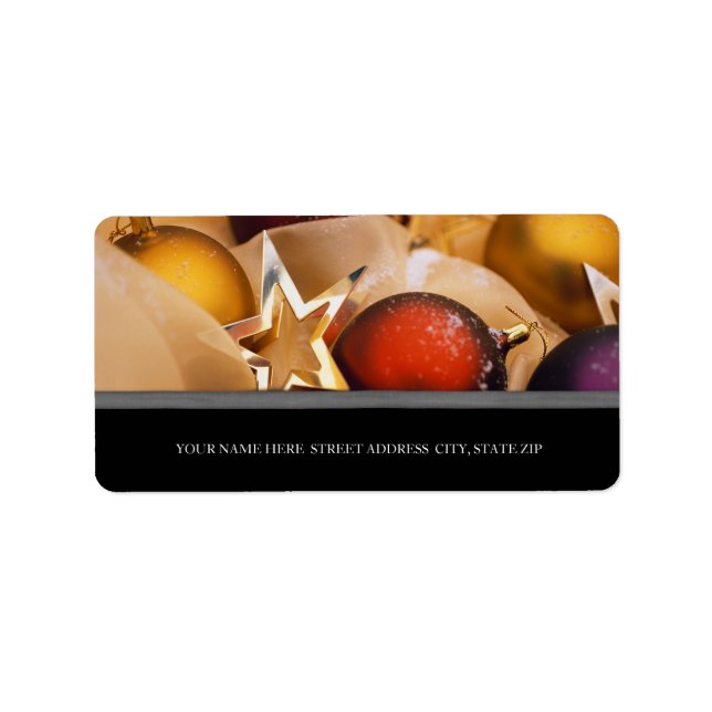 Weihnachtsadressen-Mailing-Labels Adressaufkleber (Vorne)