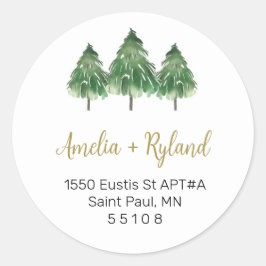 Weihnachtsadressen Runder Aufkleber