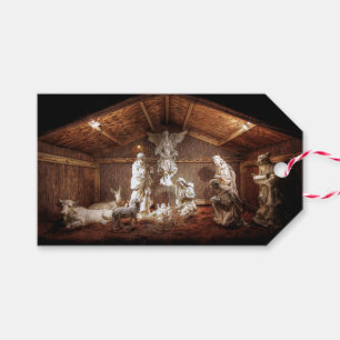 WeihnachtsAdvent Jesus Krippe Szene Geschenkanhänger