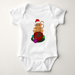 Weihnachtsaffe Baby Strampler