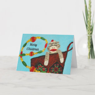 Weihnachtsaffe Feiertagskarte