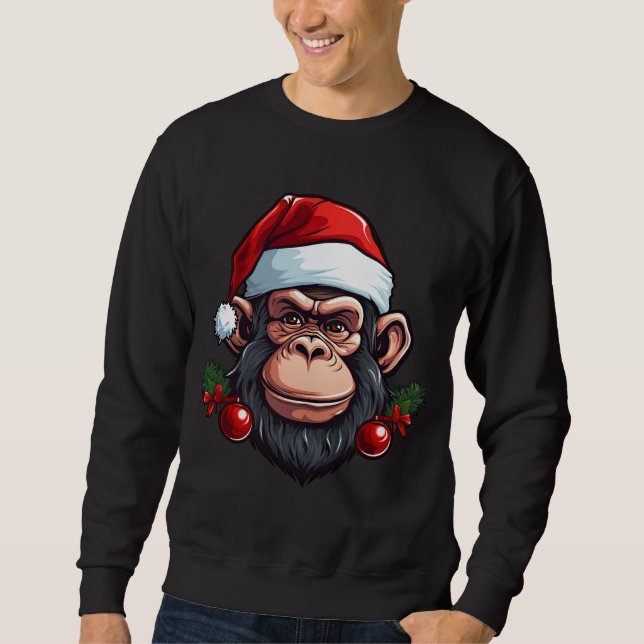 Weihnachtsaffe Sweatshirt (Vorderseite)