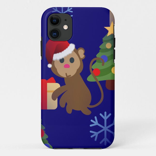 Weihnachtsaffen Case-Mate iPhone Hülle (Rückseite)