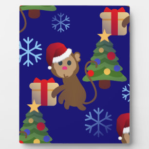 Weihnachtsaffen Fotoplatte