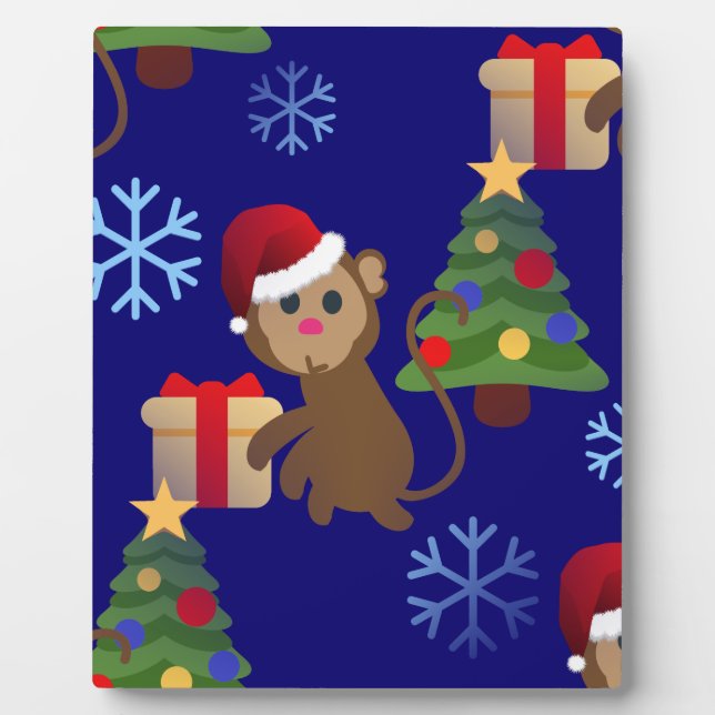 Weihnachtsaffen Fotoplatte (Vorderseite)