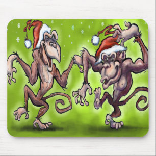 Weihnachtsaffen Mousepad