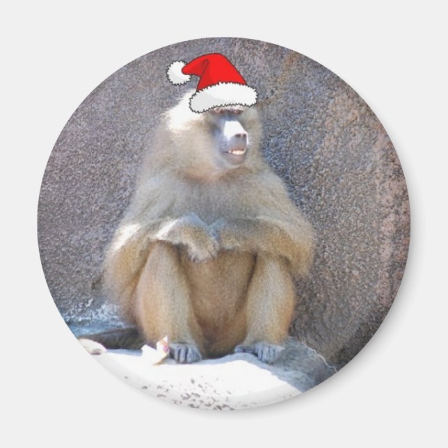 Weihnachtsaffen und Baboons Magnet (Vorne)