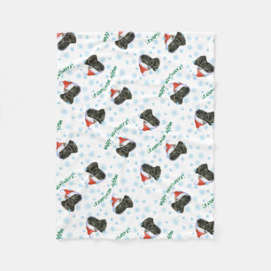 Weihnachtsaffenpinscher Fleecedecke