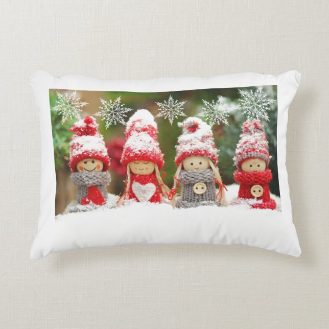Weihnachtsakzent Dekokissen (Vorderseite)
