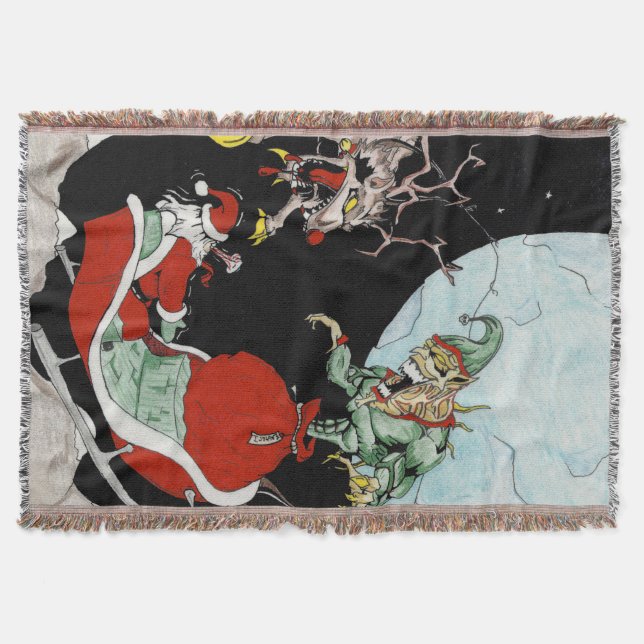 Weihnachtsalbtraum Custom throw Blanket Decke (Vorderseite)