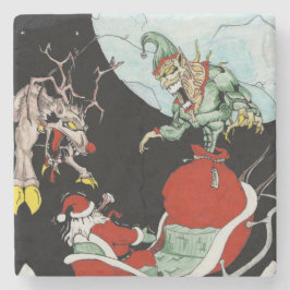 Weihnachtsalbtraum Marble Stone Untersetzer