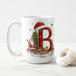 Weihnachtsalphabet Anfangsbuchstabe B mit Santa-El Kaffeetasse