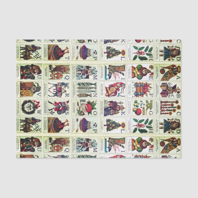 Weihnachtsalphabet Seidenpapier (Vorderseite)