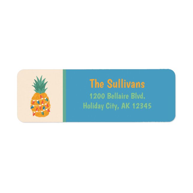 Weihnachtsananas Rücksendeadresse (Vorne)