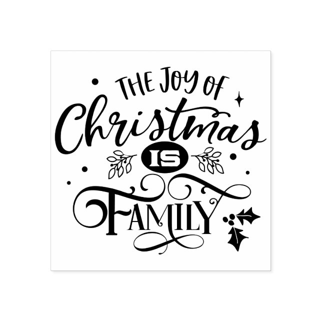Weihnachtsangebot Weihnachtsfreudigkeit ist Famili Gummistempel (Prägung)