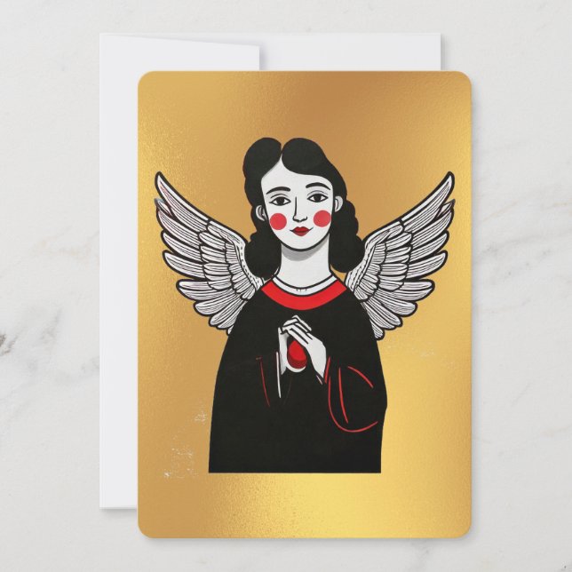 Weihnachtsangel-Karte (Vorderseite)