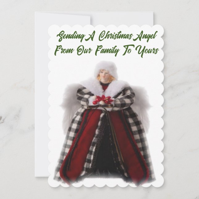 Weihnachtsangel-Karte Feiertagskarte (Vorderseite)