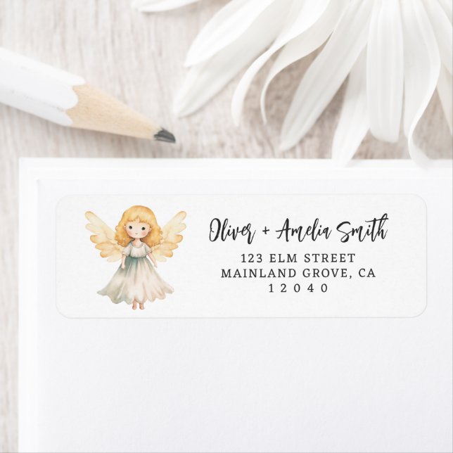 Weihnachtsangel-Rückkehrlabel (Insitu)