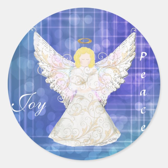 Weihnachtsangel Stickers (Vorderseite)