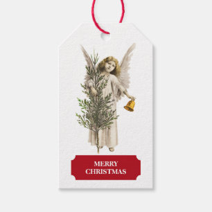 Weihnachtsangel & Tree Urlaub Geschenkanhänger