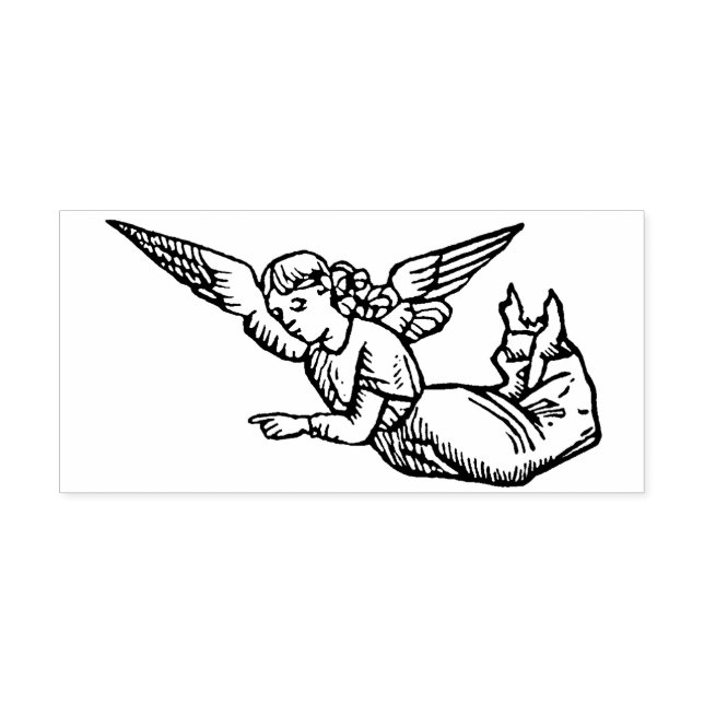 Weihnachtsangel Woodcut Rubber Briefmarke Gummistempel (Prägung)