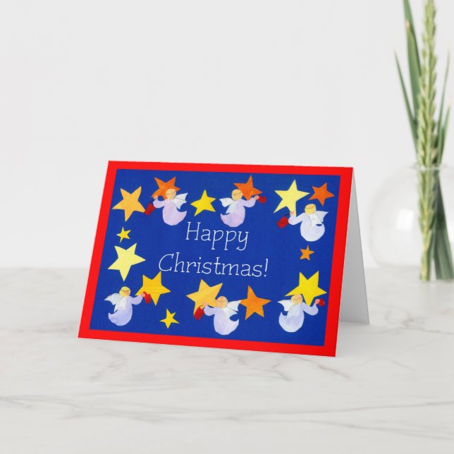 WeihnachtsAngelkarte Feiertagskarte (Vorderseite)