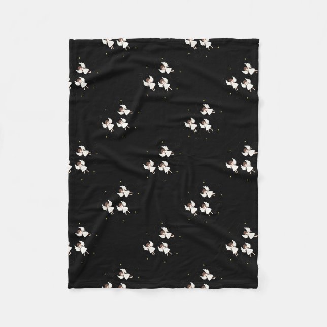 Weihnachtsangels Fleecedecke (Vorderseite)