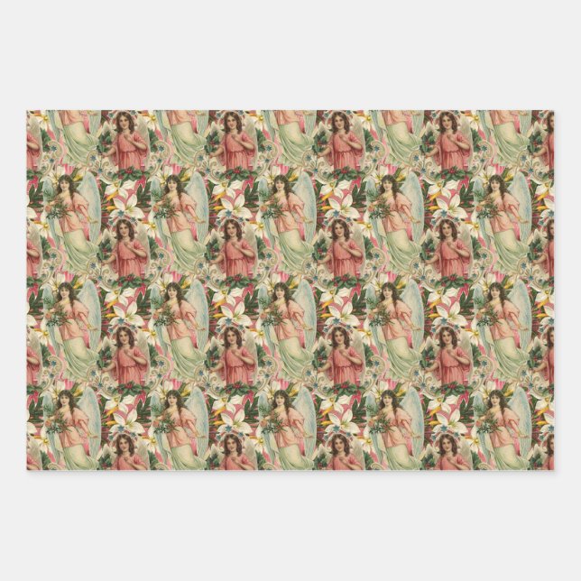 WeihnachtsAngels Geschenkpapier Set (Vorderseite)