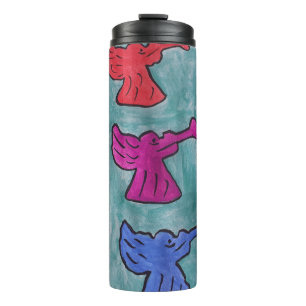 WeihnachtsAngels mit Trumpets Thermosbecher