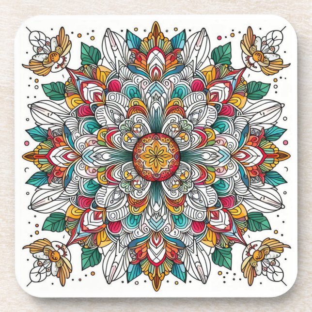 Weihnachtsangels multicolor getränkeuntersetzer (Vorderseite)