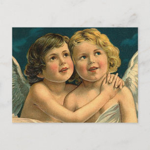 WeihnachtsAngels - Vintage Kunst Feiertagspostkarte
