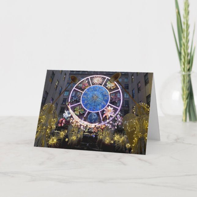 WeihnachtsAngels & Zodiac Wheel, NYC - Karte (Vorderseite)