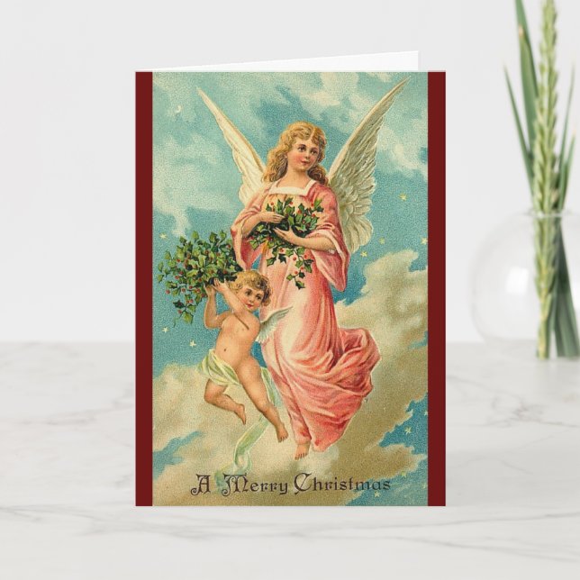 Weihnachtsangelskarte Feiertagskarte (Vorderseite)